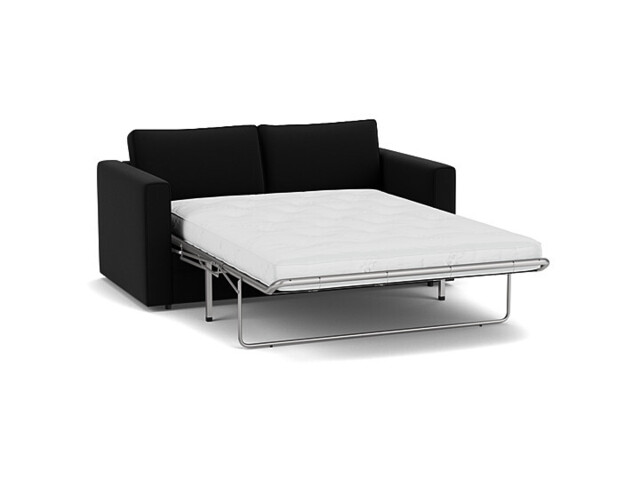 Black Velvet 3 Seater Sofabed - Modern Fold Out Custom Sofa Bed In Easy Clean Velvet - Bromley Range - image 1
