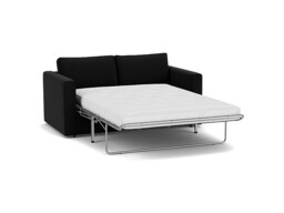 Black Velvet 3 Seater Sofabed - Modern Fold Out Custom Sofa Bed In Easy Clean Velvet - Bromley Range - thumbnail 1