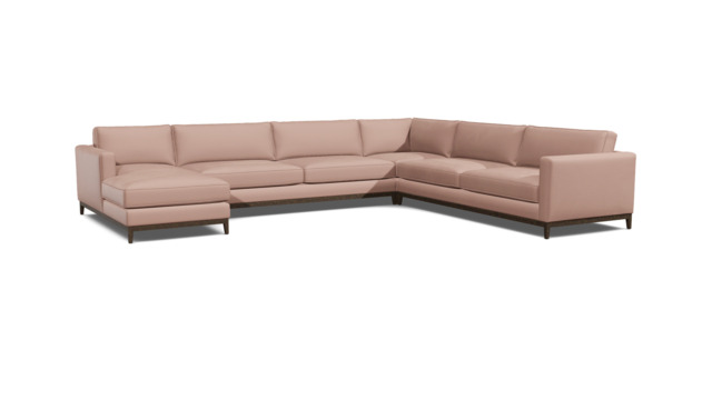 Darwin Chic U-Shape Corner Sofa - Soft Pink - Darlings of Chelsea - image 1