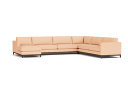 Darwin Chic U-Shape Corner Sofa - Soft Pink - Darlings of Chelsea