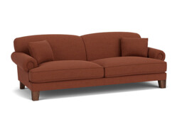 Red Velvet 4 Seater Sofa - Traditional Style Custom Sofa In Easy Clean Velvet - Thatcham Range
