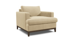 Cream Fabric Armchair - Modern Accent Custom Arm Chair - Oakham Range