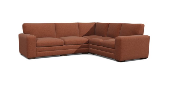Red Velvet 3X2 Seater Corner Sofa - Modern Style Custom Sofa In Easy Clean Velvet - Sloane Range - image 1