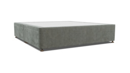 Grey Fabric Super King Size Bed Divan - Modern Style Divan Base In Easy Clean Fabric - Barnsley Range - thumbnail 1