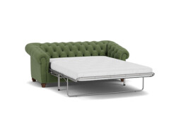 Green Linen 3.5 Seater Sofabed - Traditional Fold Out Custom Sofa Bed - Wantage Range