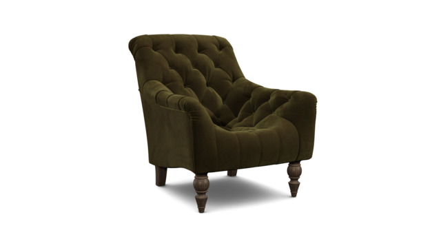 Green Linen Armchair - Traditional Accent Custom Arm Chair - Liskeard Range - image 1