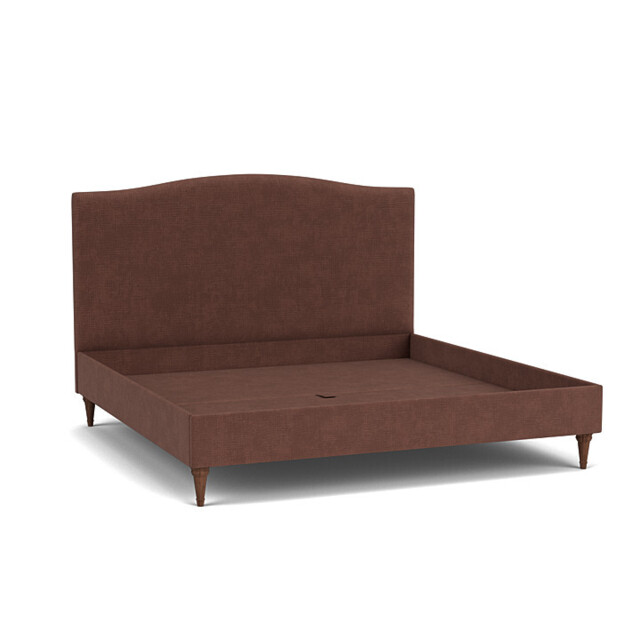 Purple Velvet Emperor Size Bed Frame - Traditional Low End With Large Headboard In Easy Clean Velvet - Avebury Range - image 1
