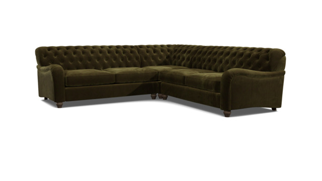 Bakewell 3 Seater Corner Sofa Bed green - image 1
