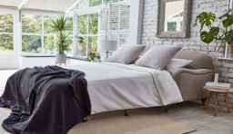 Blue Velvet 3.5 Seater Sofabed - Traditional Fold Out Custom Sofa Bed In Easy Clean Velvet - Lincoln Range - thumbnail 3