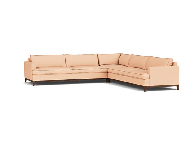 Pink 4 Seater Corner Sofa - Modern Style Fabric Luxury Premium Corner Sofa - Oakham Range - image 1
