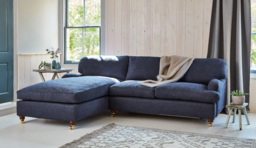 Cream Fabric 3.5 Seater Sofabed With Chaise - Traditional Fold Out Custom Sofa Bed - Helston Range - thumbnail 2
