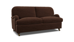 Brown Velvet 3 Seater Sofabed - Traditional Fold Out Custom Sofa Bed In Easy Clean Velvet - Helston Range - thumbnail 1