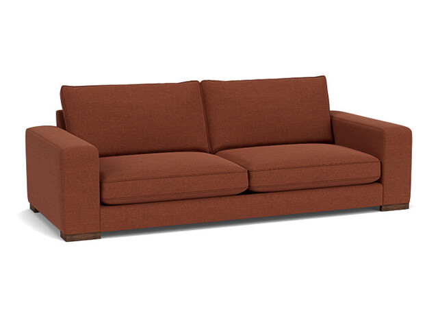 Red Velvet 4 Seater Sofa - Modern Style Custom Sofa In Easy Clean Velvet - Ashdown Range - image 1
