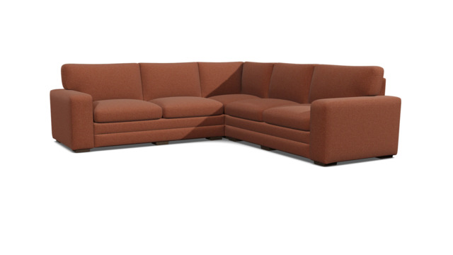 Red Velvet 3X3 Seater Corner Sofabed - Modern Fold Out Custom Sofa Bed In Easy Clean Velvet - Sloane Range - image 1