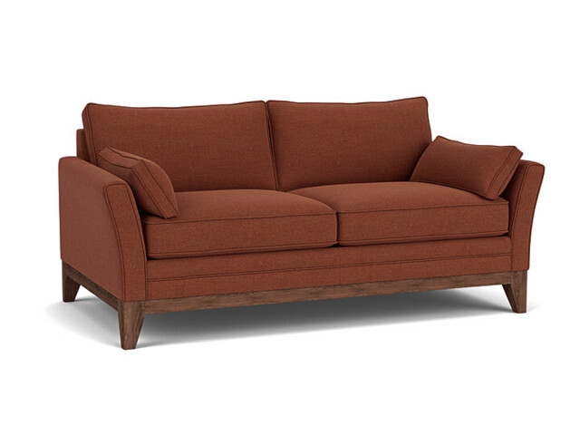Red Velvet 3 Seater Sofa - Modern Style Custom Sofa In Easy Clean Velvet - Exmouth Range - image 1