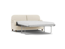 White Chenille 3 Seater Sofabed - Traditional Fold Out Custom Sofa Bed In Stain Resistant Chenille - Helston Range