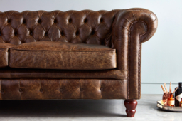Brown Velvet 2 Seater Sofa - Traditional Chesterfield Style Custom Sofa In Easy Clean Velvet - Harrington Range - thumbnail 3