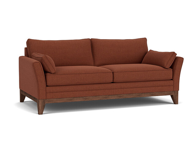 Red Velvet 3.5 Seater Sofa - Modern Style Custom Sofa In Easy Clean Velvet - Exmouth Range - image 1