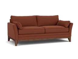 Red Velvet 3.5 Seater Sofa - Modern Style Custom Sofa In Easy Clean Velvet - Exmouth Range - thumbnail 1