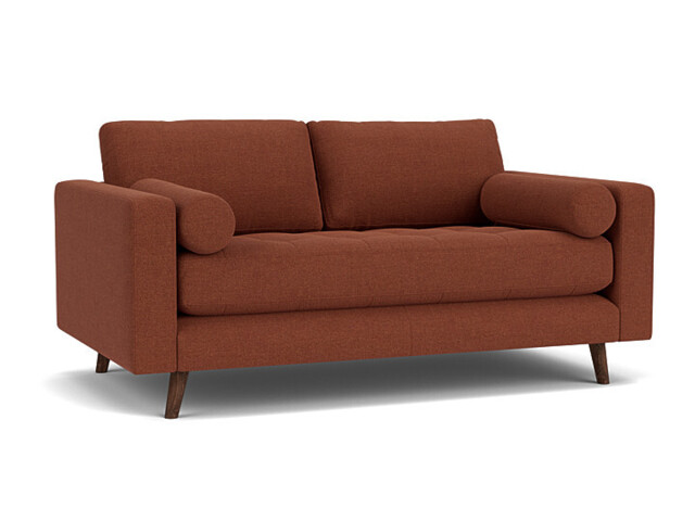 Red Velvet 2 Seater Sofa - Modern Style Custom Sofa In Easy Clean Velvet - Shoreditch Range - image 1