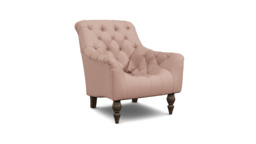 Pink Velvet Armchair - Traditional Accent Custom Arm Chair In Stain Resistant Velvet - Liskeard Range