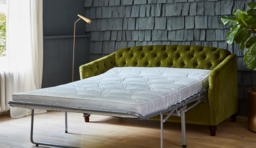 Teal Velvet 3.5 Seater Sofabed - Traditional Fold Out Custom Sofa Bed In Stain Resistant Velvet - Payton Range - thumbnail 6
