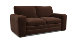 Brown Velvet 2.5 Seater Sofa - Modern Style Custom Sofa In Easy Clean Velvet - Sloane Range - thumbnail 1