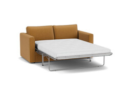 Orange Velvet 3 Seater Sofabed - Modern Fold Out Custom Sofa Bed In Stain Resistant Velvet - Bromley Range