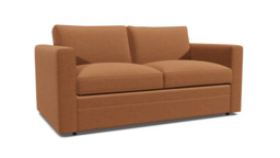 Orange Velvet 3 Seater Sofabed - Modern Fold Out Custom Sofa Bed In Stain Resistant Velvet - Bromley Range - thumbnail 1