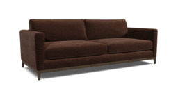Brown Velvet 2 Seater Sofa - Modern Style Custom Sofa In Easy Clean Velvet - Darwin Range