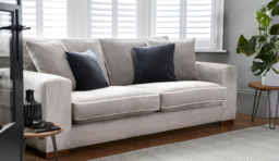 Brown Velvet 4 Seater Sofa - Modern Style Custom Sofa In Easy Clean Velvet - Ashdown Range - thumbnail 2