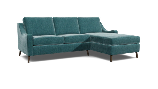 Teal 3 Seater Corner Sofa - Modern Style Fabric Luxury Premium Corner Sofa - Weymouth Range - image 1