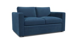 Blue Velvet 2 Seater Sofabed - Modern Fold Out Custom Sofa Bed In Easy Clean Velvet - Bromley Range
