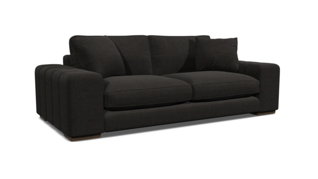 Black Velvet 4 Seater Sofa - Modern Scatter Back Custom Sofa In Easy Clean Velvet - Epping Range - image 1
