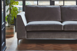 Red Velvet 3 Seater Sofa - Modern Style Custom Sofa In Easy Clean Velvet - Clapham Range - thumbnail 3