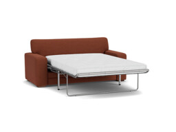 Red Velvet 3 Seater Sofabed - Modern Fold Out Custom Sofa Bed In Easy Clean Velvet - Sloane Range