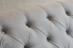 Cream 3.5 Seater Corner Sofa - Traditional Chesterfield Style Fabric Luxury Premium Corner Sofa - Bakewell Range - thumbnail 7