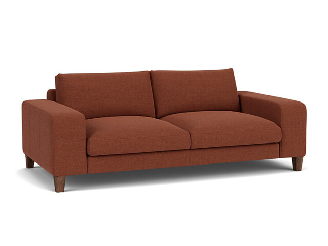 Red Velvet 3 Seater Sofa - Modern Style Custom Sofa In Easy Clean Velvet - Kingly Range - image 1