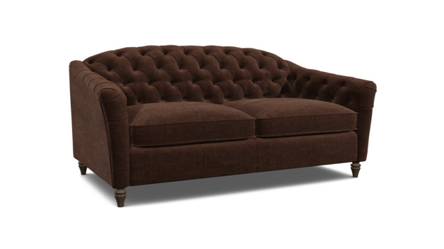 Brown Velvet 3 Seater Sofabed - Traditional Fold Out Custom Sofa Bed In Easy Clean Velvet - Payton Range - image 1