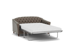 Brown Velvet 3 Seater Sofabed - Traditional Fold Out Custom Sofa Bed In Easy Clean Velvet - Payton Range - thumbnail 1