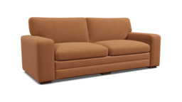 Orange Velvet 3.5 Seater Sofa - Modern Style Custom Sofa In Stain Resistant Velvet - Sloane Range - thumbnail 1