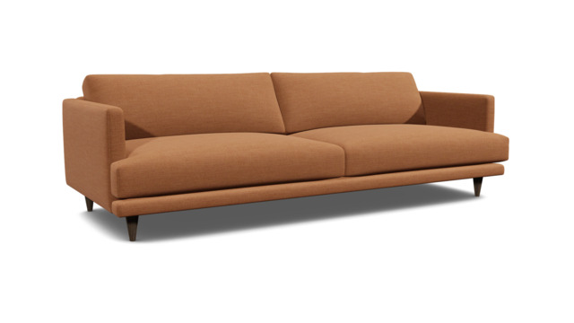 Orange Velvet 5 Seater Sofa - Modern Style Custom Sofa In Stain Resistant Velvet - Middleton Range - image 1
