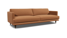 Orange Velvet 5 Seater Sofa - Modern Style Custom Sofa In Stain Resistant Velvet - Middleton Range - thumbnail 1
