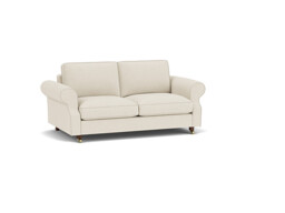 White Chenille 3.5 Seater Sofabed - Traditional Fold Out Custom Sofa Bed In Stain Resistant Chenille - Kendal Range - thumbnail 1