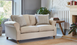 White Chenille 3.5 Seater Sofabed - Traditional Fold Out Custom Sofa Bed In Stain Resistant Chenille - Kendal Range - thumbnail 3