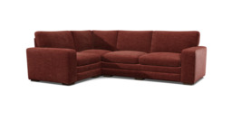 Purple Velvet 3X1.5 Seater Corner Sofabed - Modern Fold Out Custom Sofa Bed In Easy Clean Velvet - Sloane Range - thumbnail 1