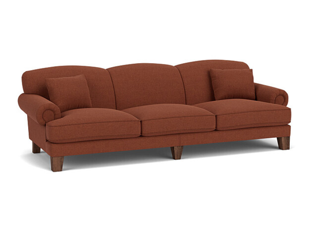 Red Velvet 5 Seater Sofa - Traditional Style Custom Sofa In Easy Clean Velvet - Thatcham Range - image 1