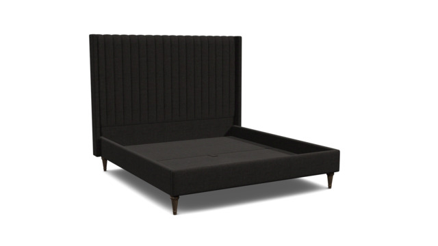 Black Velvet Super King Size Bed Frame - Modern Style Bed With Headboard In Easy Clean Velvet - Wokingham Range - image 1