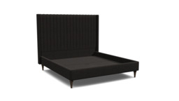 Black Velvet Super King Size Bed Frame - Modern Style Bed With Headboard In Easy Clean Velvet - Wokingham Range