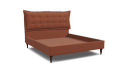 Red Velvet Super King Size Bed Frame - Traditional Low End With Large Headboard In Easy Clean Velvet - Lyndhurst Range - thumbnail 1
